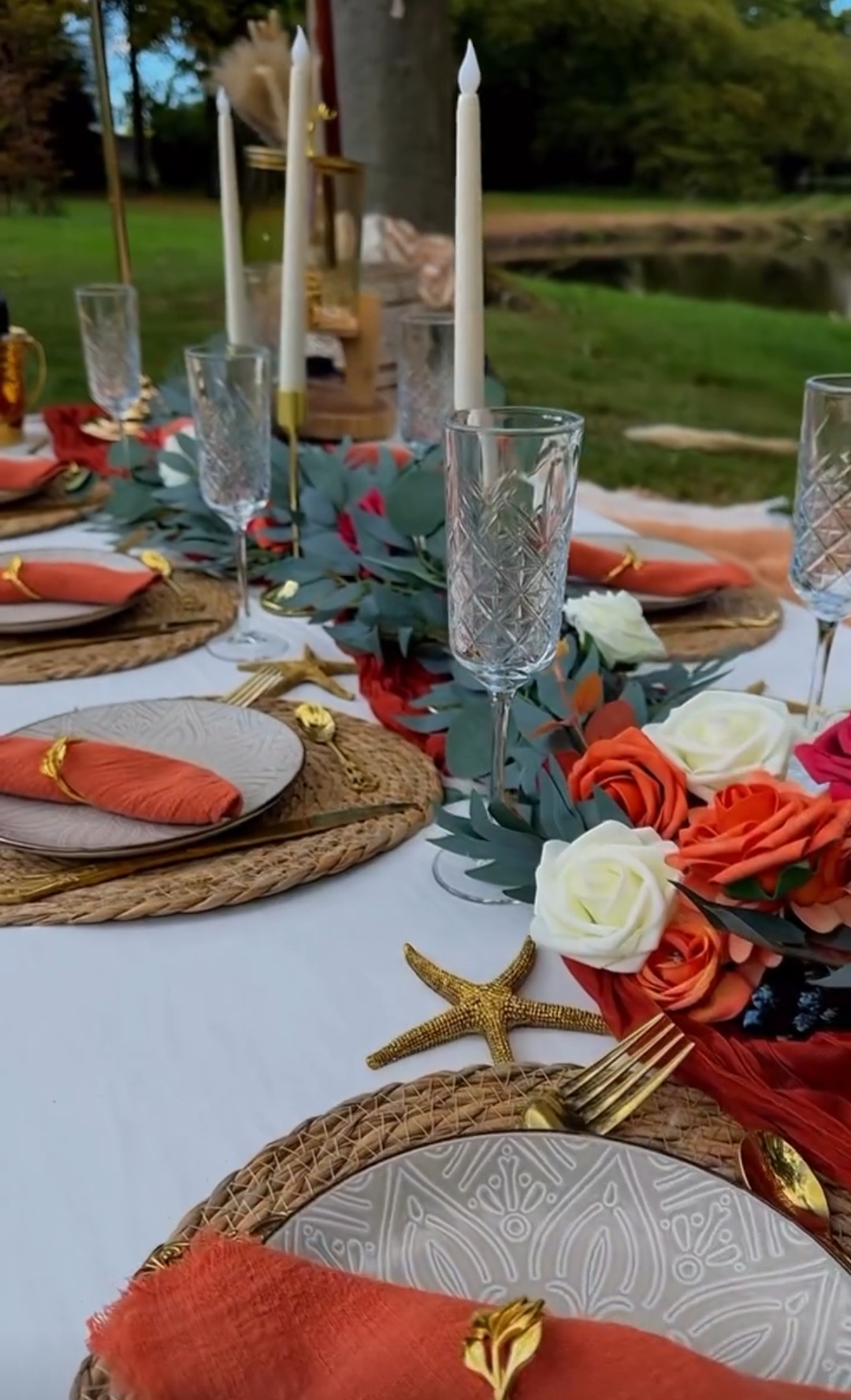 Romantische sunset picknick