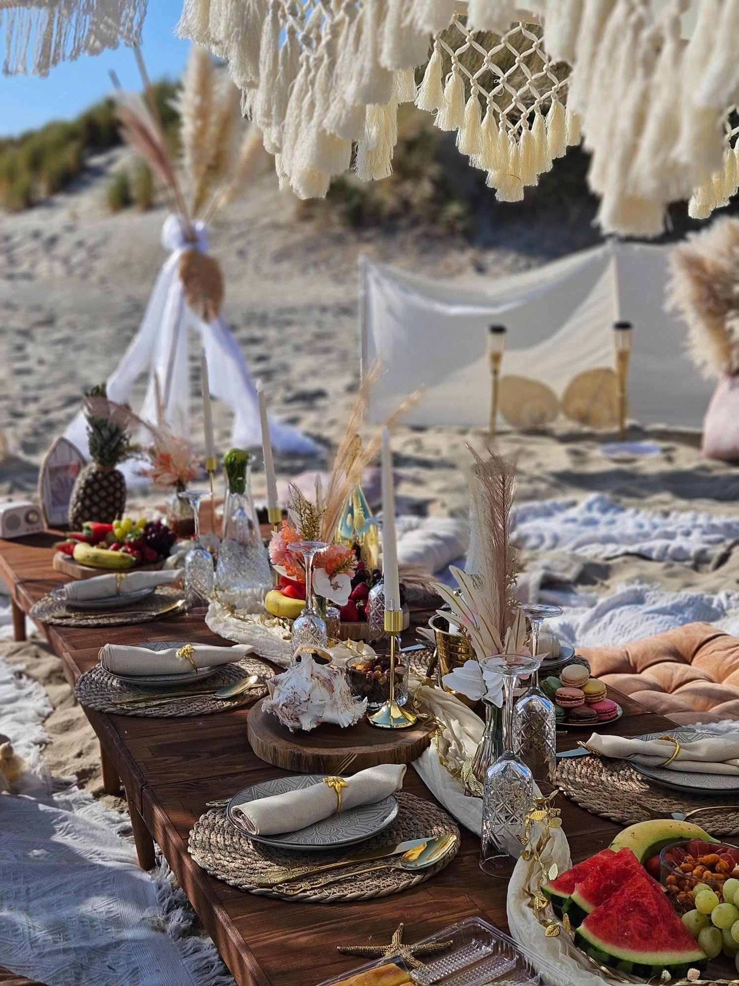 Luxe strandpicknick